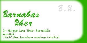 barnabas uher business card